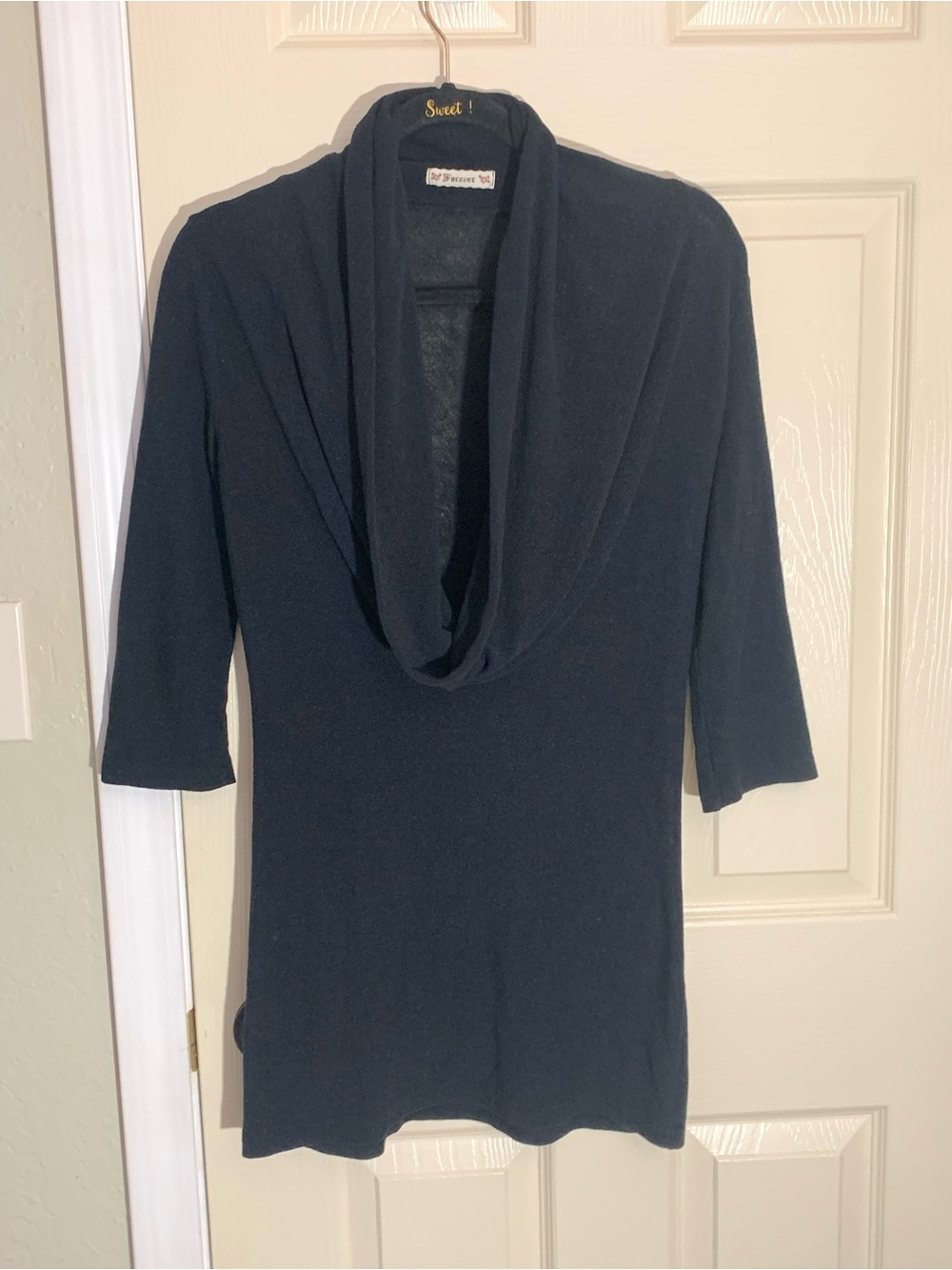Forever 21 Black Cowl Neck Sweater Top